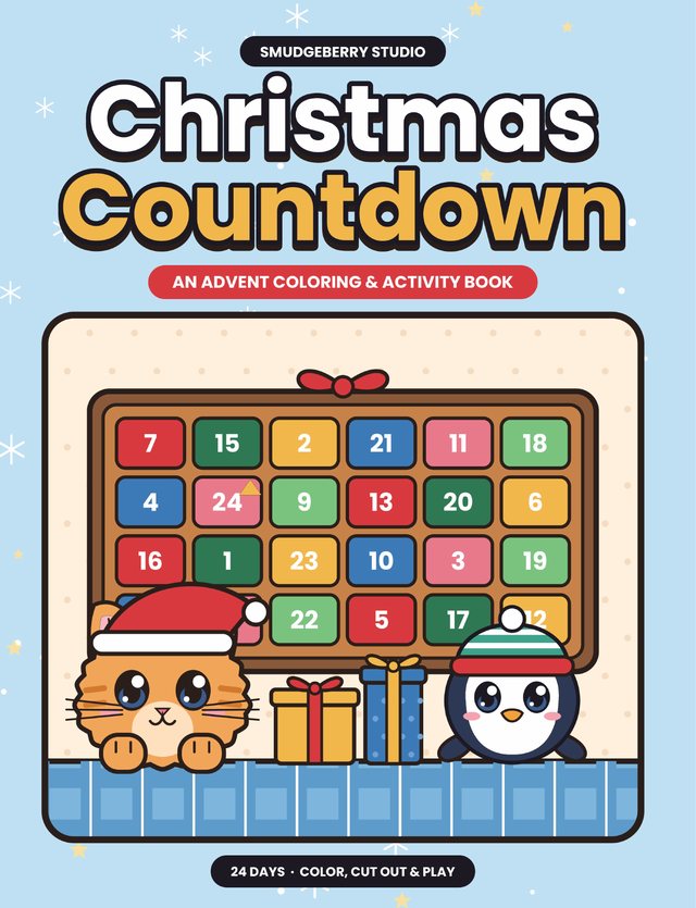 Christmas Countdown activity book cover