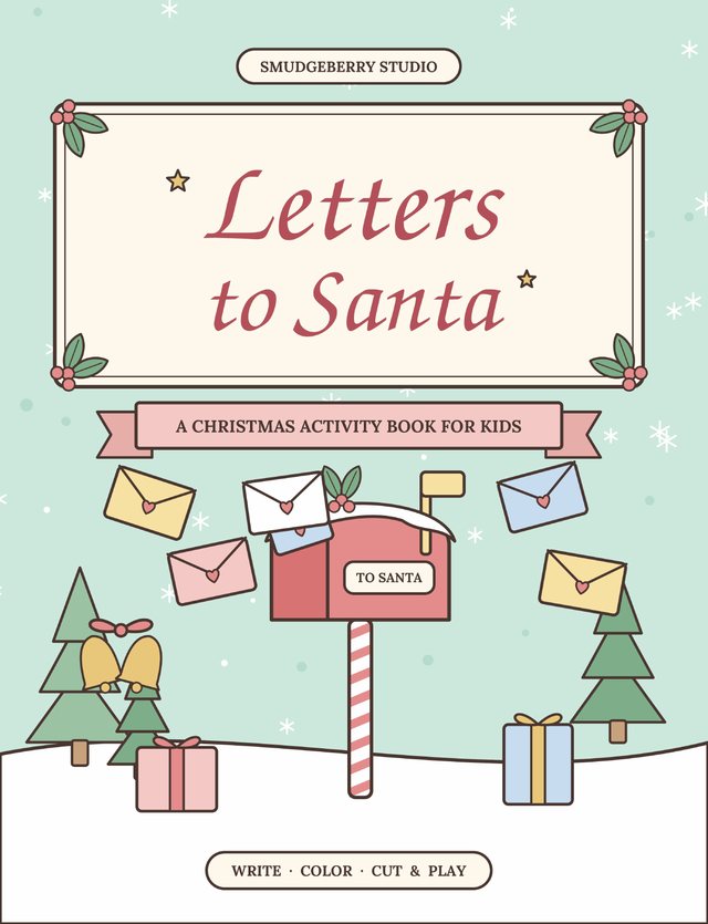 Letters to Santa activity book cover